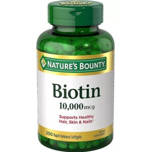 Biotina 10,000mcg, Nature´s Bounty, 250 Cápsulas Blandas