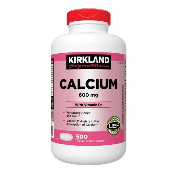 Calcio 600mg, Kirkland, 500 Tabletas