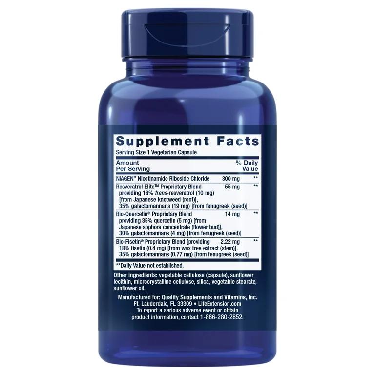 NAD+ Regenerador Celular y Resveratrol, Life Extension, 30 Cápsulas - Imagen 3