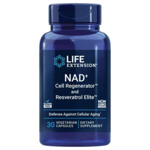 NAD+ Regenerador Celular y Resveratrol, Life Extension, 30 Cápsulas