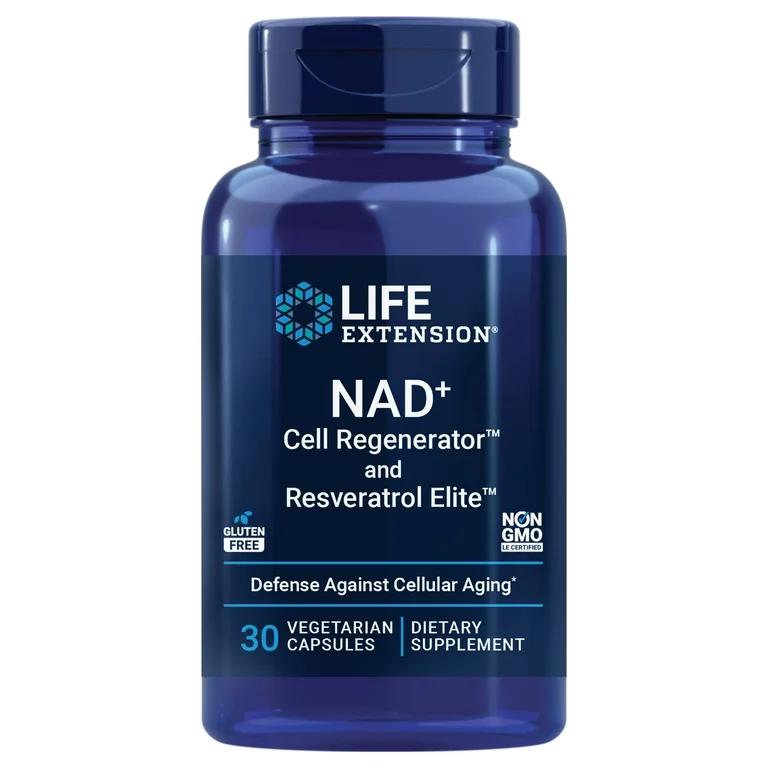 NAD+ Regenerador Celular y Resveratrol, Life Extension, 30 Cápsulas