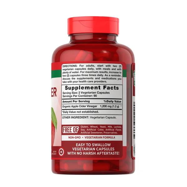 Vinagre de Sidra de Manzana 1200mg, Nature's Truth, 180 Cápsulas - Imagen 4