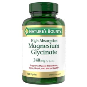 Glicinato de Magnesio 240mg, Nature's Bounty, 180 Cápsulas