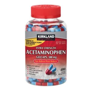 Acetaminofem Extra Fuerte, 500mg Kirkland, 400 Cápsulas de gel