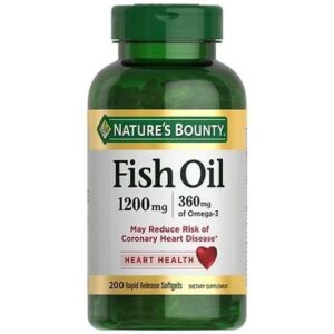 Fish Oil 1200mg, Nature's Bounty, 200 Cápsulas blandas