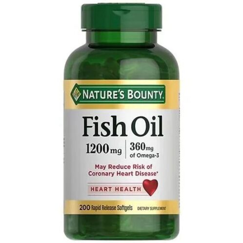 Fish Oil 1200mg, Nature's Bounty, 200 Cápsulas blandas