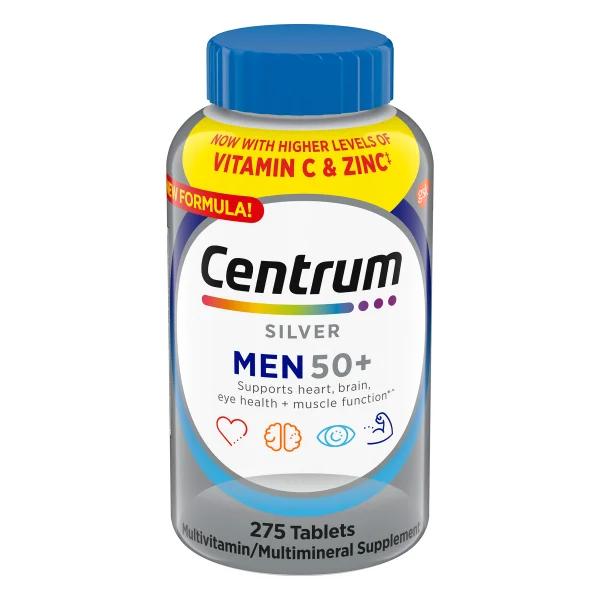 Centrum Silver Hombres 50+ Multivitamínico, 275 Tabletas