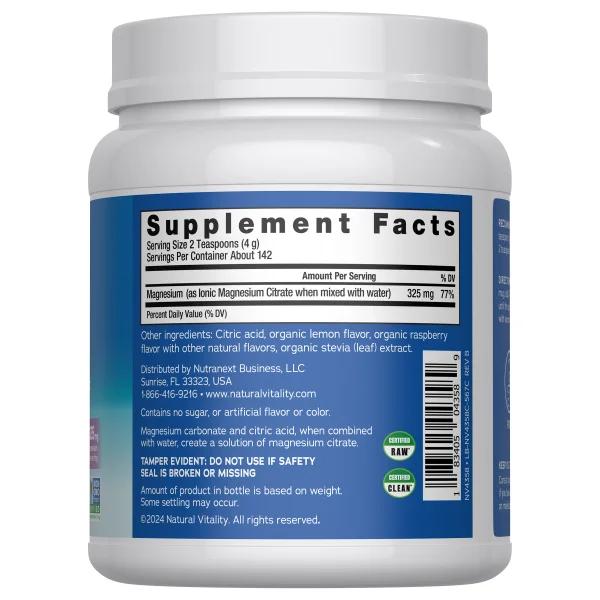 Citrato de Magnesio en polvo, Natural Vitality CALM, 20 Onzas - Imagen 3
