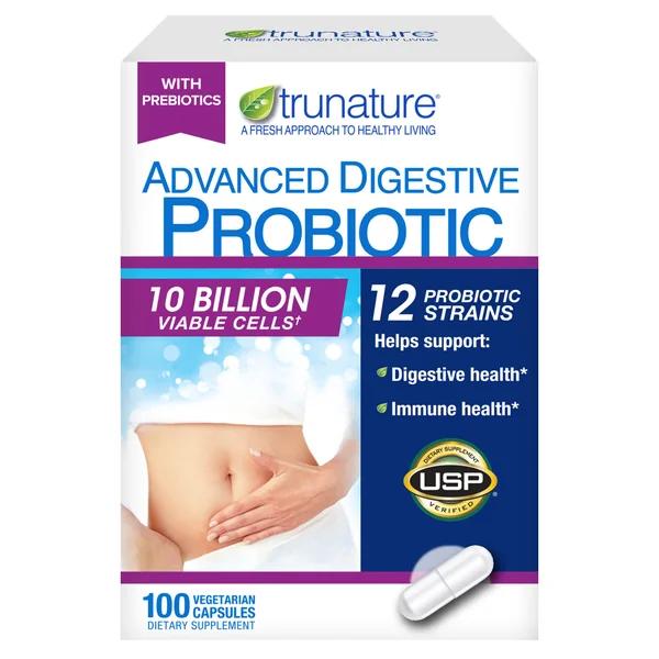 Probiótico digestivo avanzado, Trunature, 100 Cápsulas