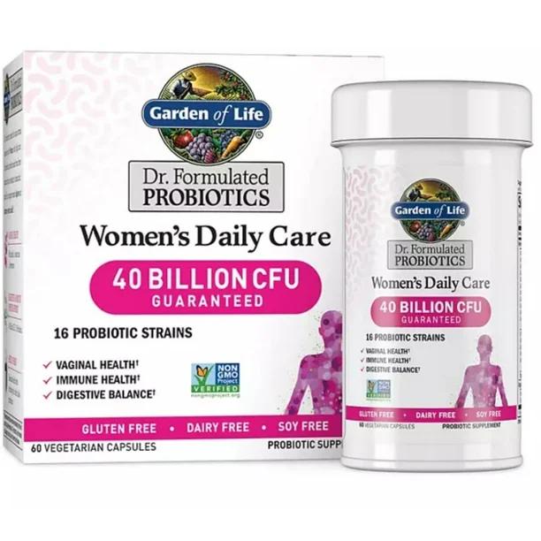 Probiótico diario para el cuidado de la mujer, Garden of Life Dr. Formulated, 60 Cápsulas