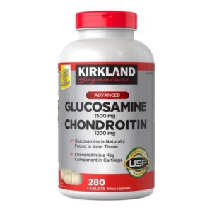 Glucosamina Condroitina, 1500mg/1200mg, Kirkland, 280 Tabletas