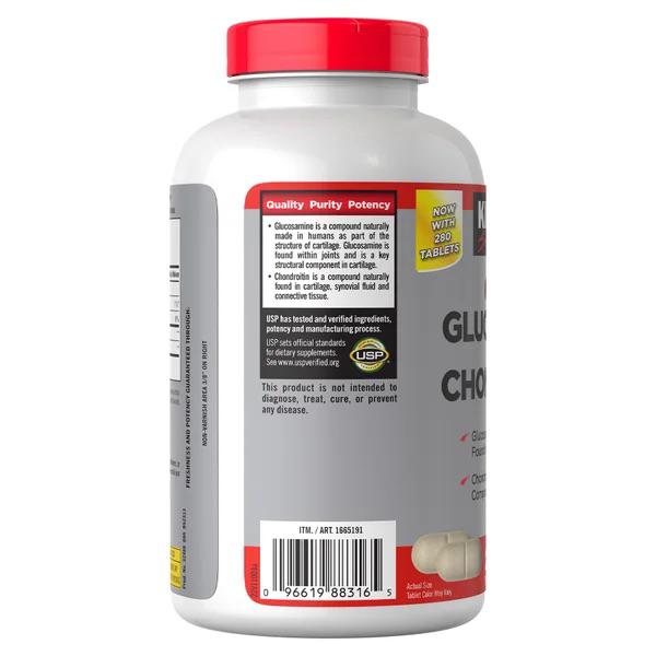 Glucosamina Condroitina, 1500mg/1200mg, Kirkland, 280 Tabletas - Imagen 2