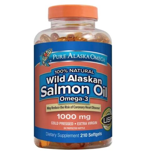 Salmon Oil 1000mg, Pure Alaska Omega, 210 Cápsulas Blandas