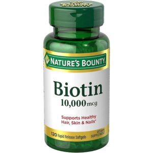 Biotina 10,000mcg, Nature´s Bounty, 120 Cápsulas Blandas