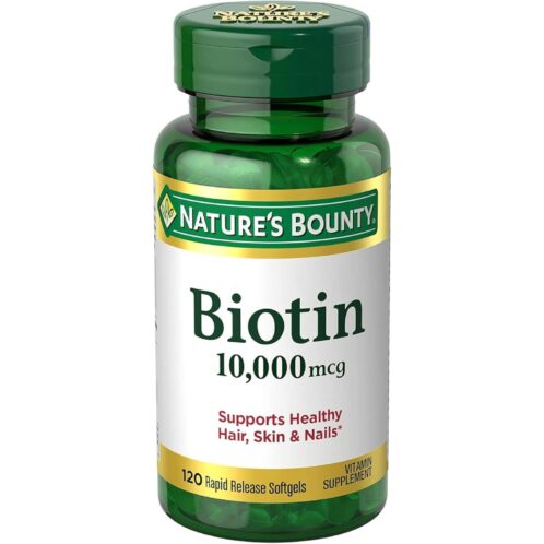 Biotina 10,000mcg, Nature´s Bounty, 120 Cápsulas Blandas