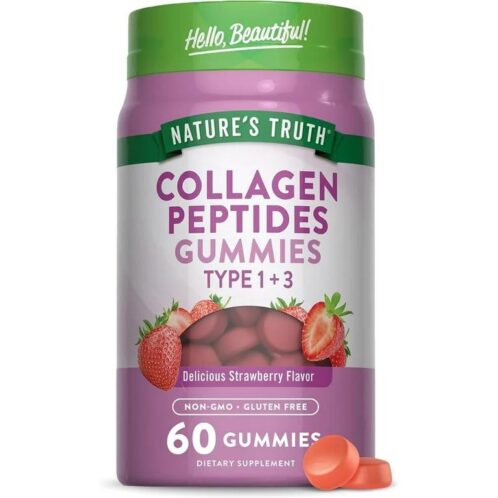 Péptidos de Colágeno tipo 1 y 3 120mg, Nature's Truth, 60 Gomitas