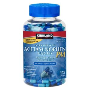 Acetaminofén pm Extra Fuerte, 500mg Kirkland, 400 Cápsulas de gel