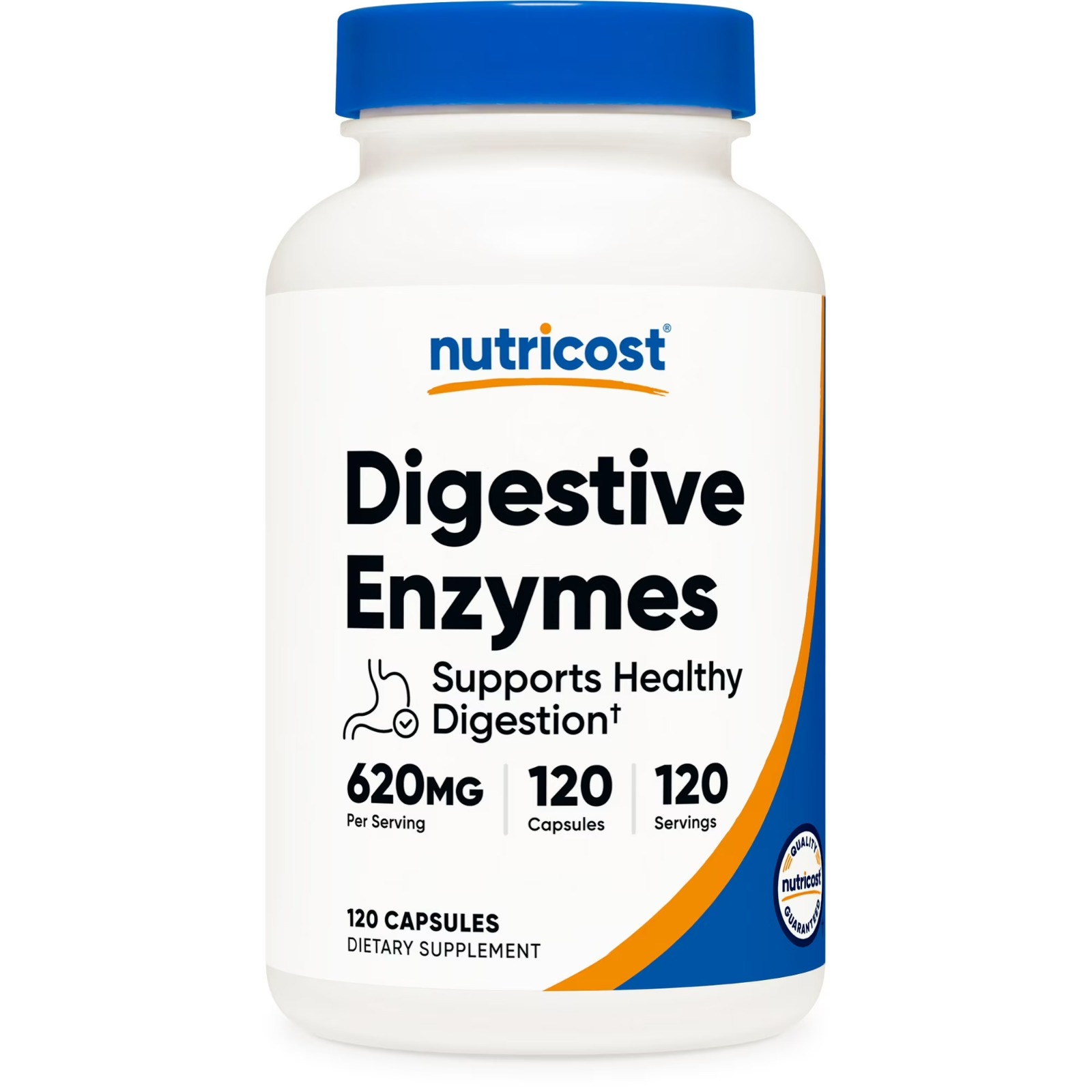 Enzima Digestiva 620mg, Nutricost, 120 Cápsulas