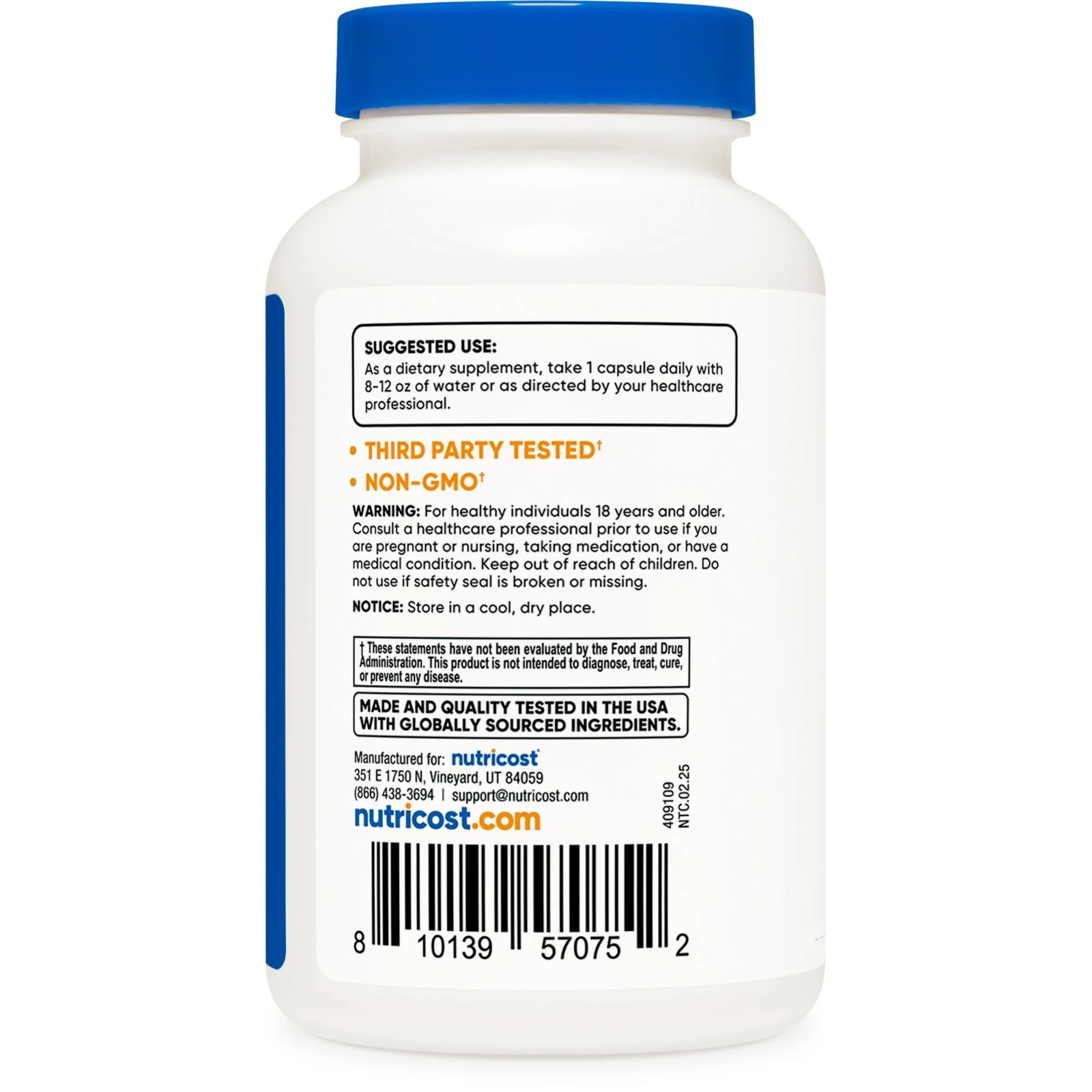 Enzima Digestiva 620mg, Nutricost, 120 Cápsulas - Imagen 2