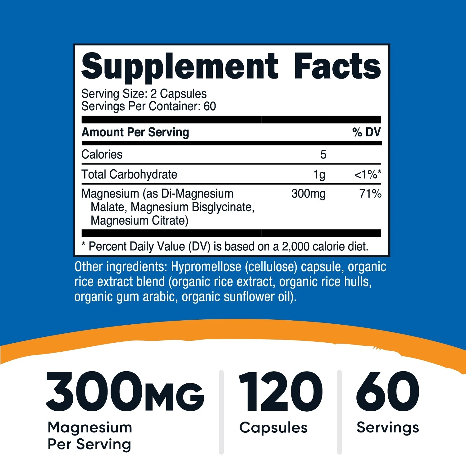 Magnesio 300 mg Triple Complex – Nutricost | 120 cápsulas - Imagen 3