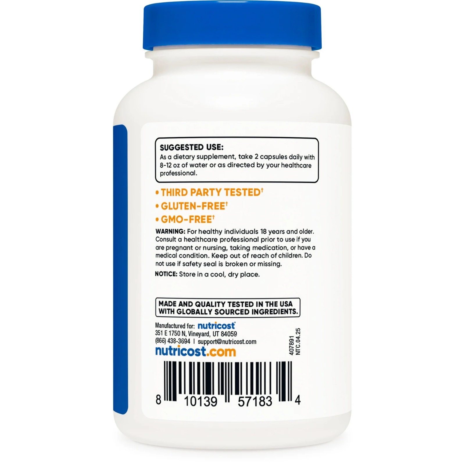 Magnesio 300 mg Triple Complex – Nutricost | 120 cápsulas - Imagen 2