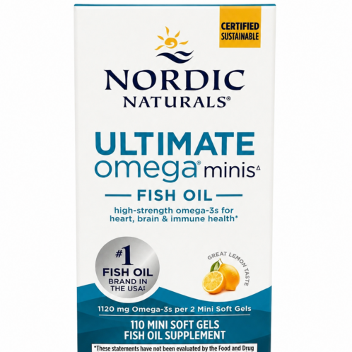 Omega 3 Fish Oil Nordic Naturals Ultimate Omega Minis 110 Softgels Sabor Limón