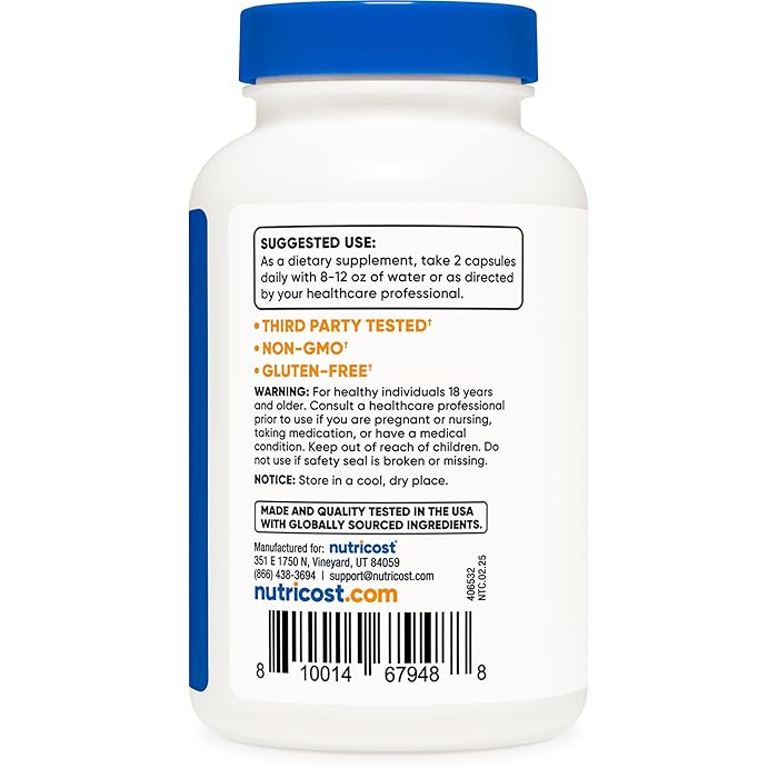 Resveratrol 700mg, Nutricost, 120 Cápsulas - Imagen 3