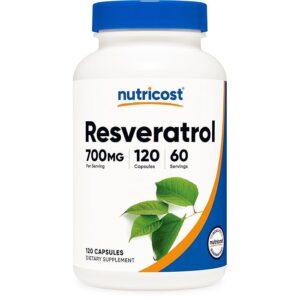 Resveratrol 700mg, Nutricost, 120 Cápsulas