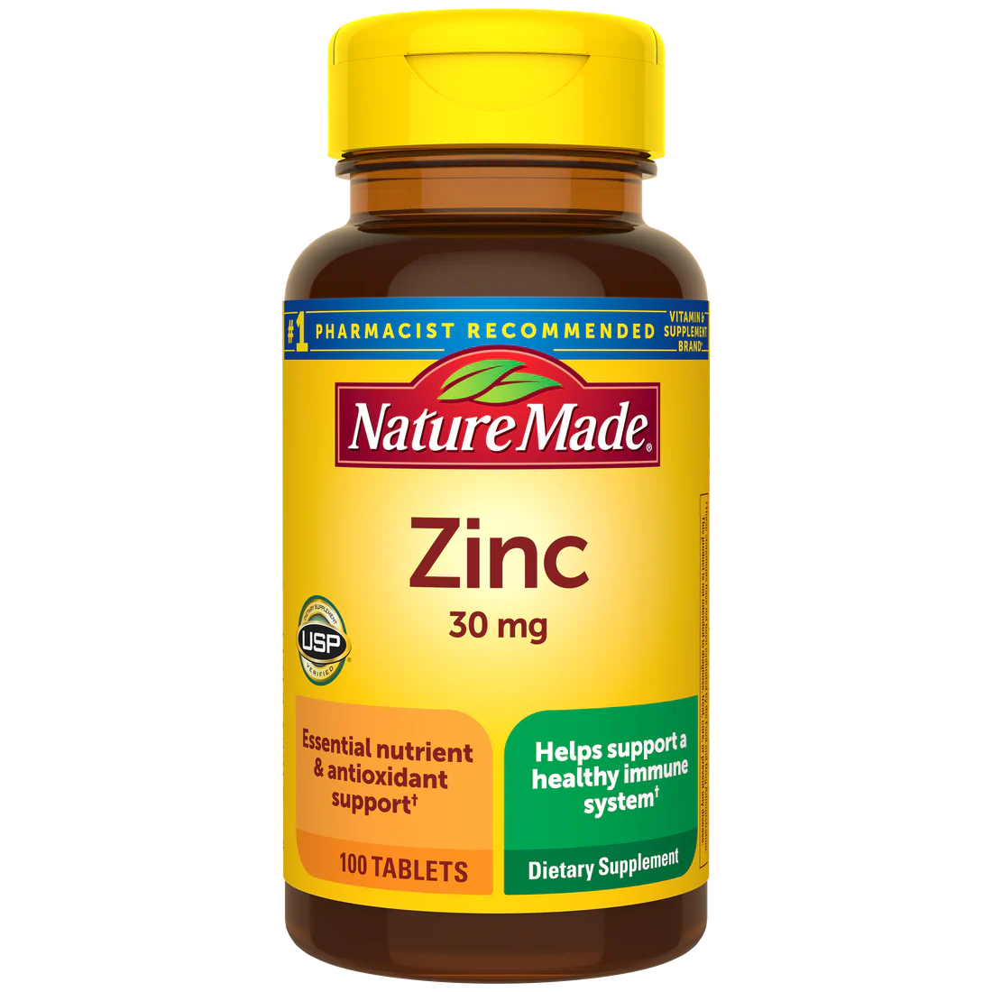 Zinc 30mg, Nature Made, 100 Tabletas