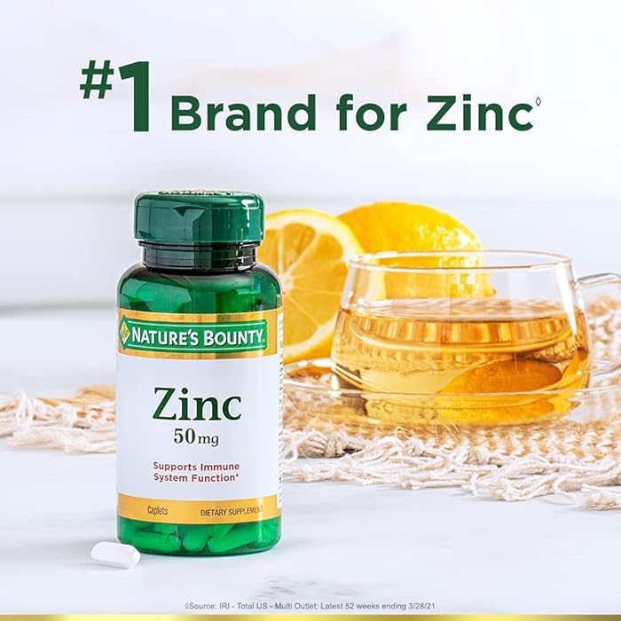 Zinc, 50mg, Nature`s Bounty, 100 Tabletas - Imagen 3