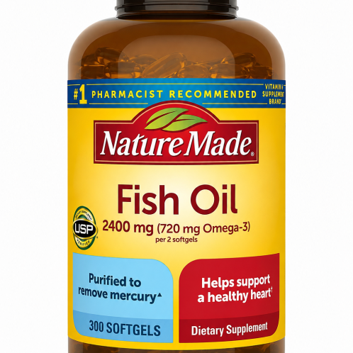 Fish Oil 2.400 mg, Nature Made, 300 Cápsulas Blandas