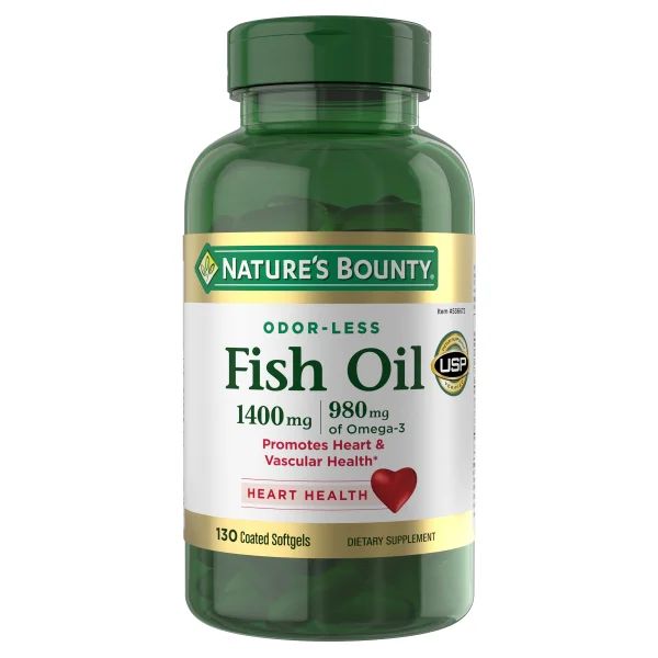 Fish Oil 1400mg, Nature's Bounty, 130 Cápsulas blandas