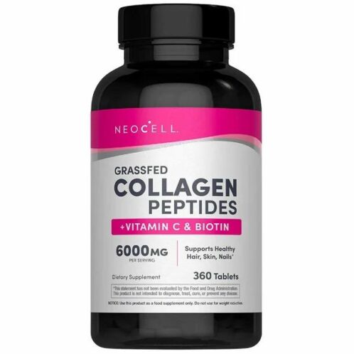 Peptidos de Colageno + Vitamina C y Biotina, NeoCell Super, 360 Tabletas