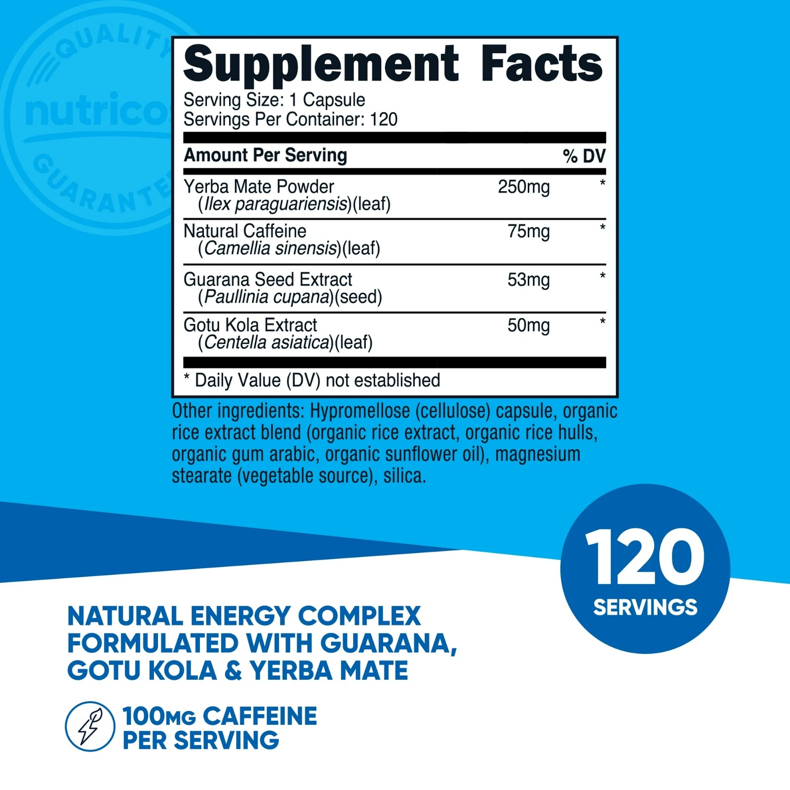 Energy Complex, Nutricost Complejo de Energía, 120 Cápsulas - Imagen 3