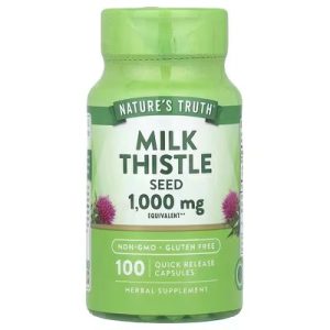 Extracto de Semilla de Cardo Mariano 1000 mg, Nature's Truth, 100 Cápsulas