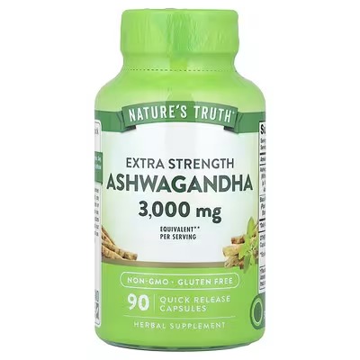 Ashwagandha 3000 mg Extra Fuerte, Nature's Truth, 90 Cápsulas
