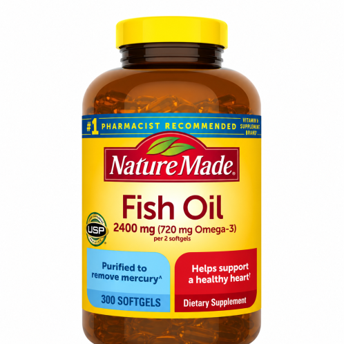 Fish Oil 2.400 mg, Nature Made, 300 Cápsulas Blandas