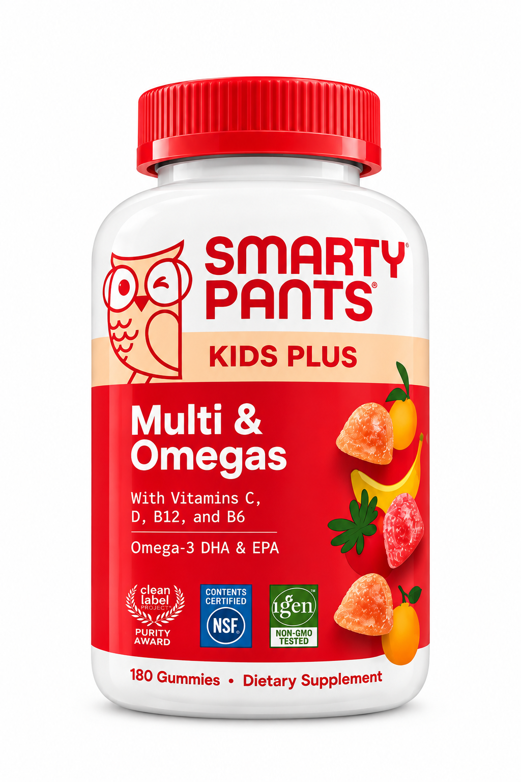 SmartyPants Kids Plus Multivitamínico + Omega-3 – 180 Gomitas - Imagen 3