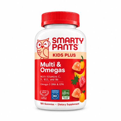 SmartyPants Kids Plus Multivitamínico + Omega-3 – 180 Gomitas