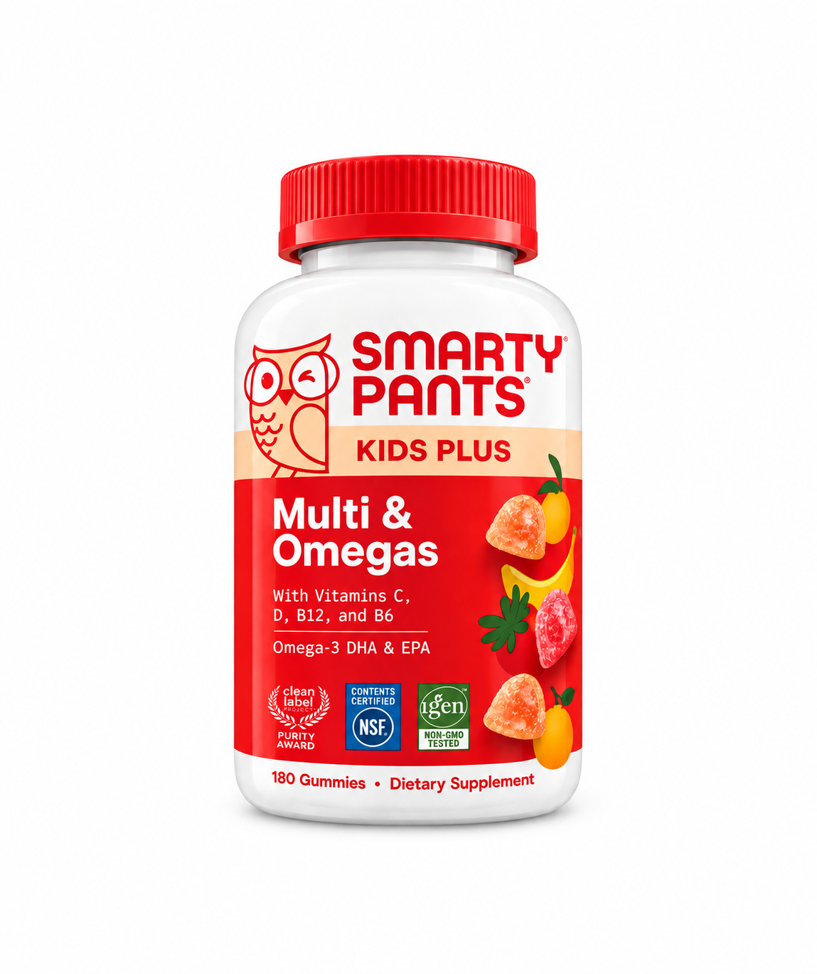 SmartyPants Kids Plus Multivitamínico + Omega-3 – 180 Gomitas