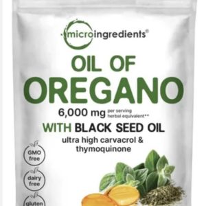 Aceite de Orégano + Semilla Negra Micro Ingredients 300 Cápsulas