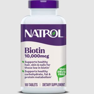 Biotina10,000 mcg Natrol 100 Tabletas