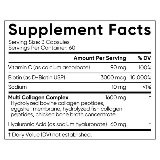 Múltiple de Colágeno, Sports Research, 180 Cápsulas - Imagen 2