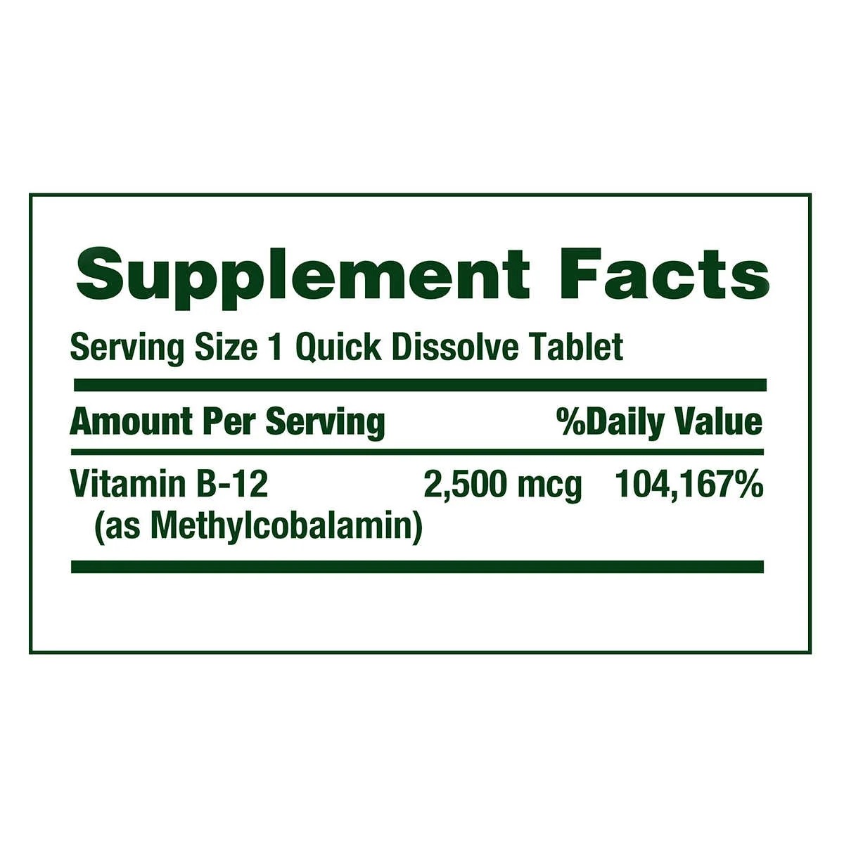 Vitamina B12 2500 mcg, Nature's Bounty, 300 Tabletas de Disolución Rápida - Imagen 2