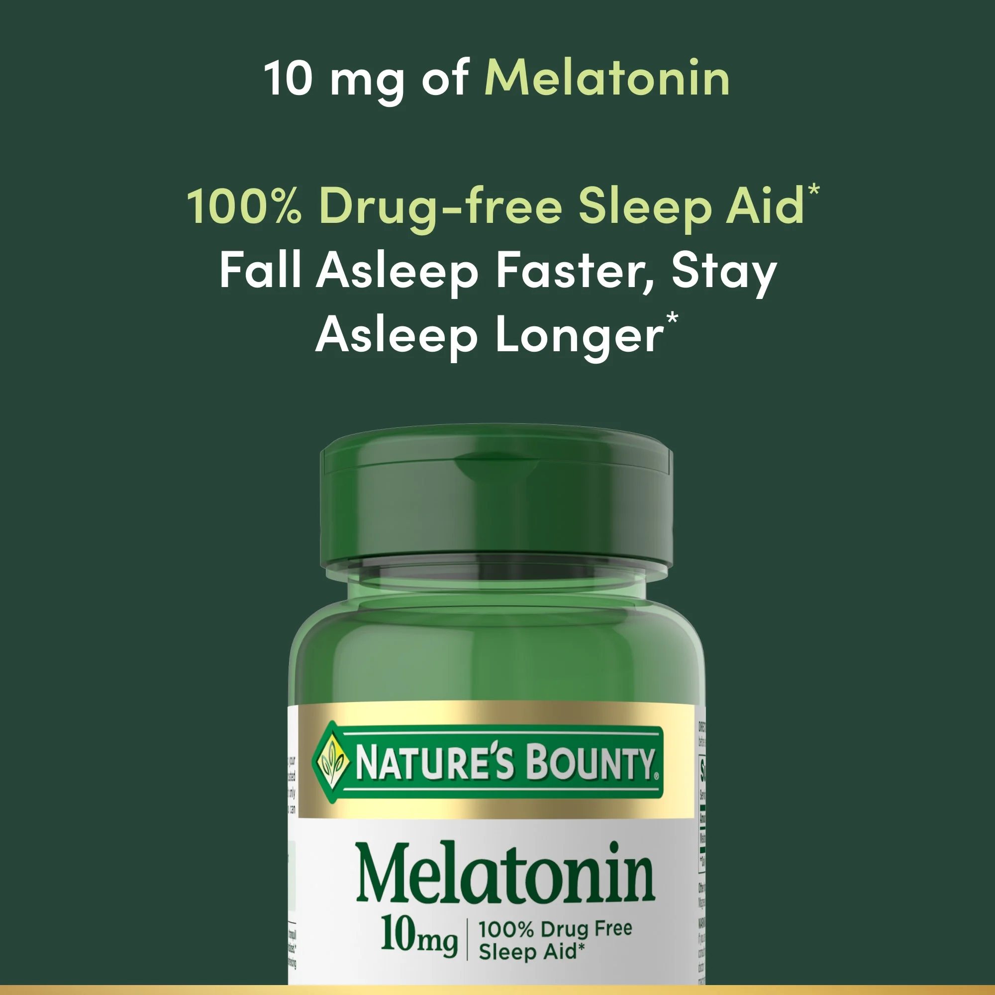Melatonina 10mg, Nature's Bounty, 60 Cápsulas - Imagen 2