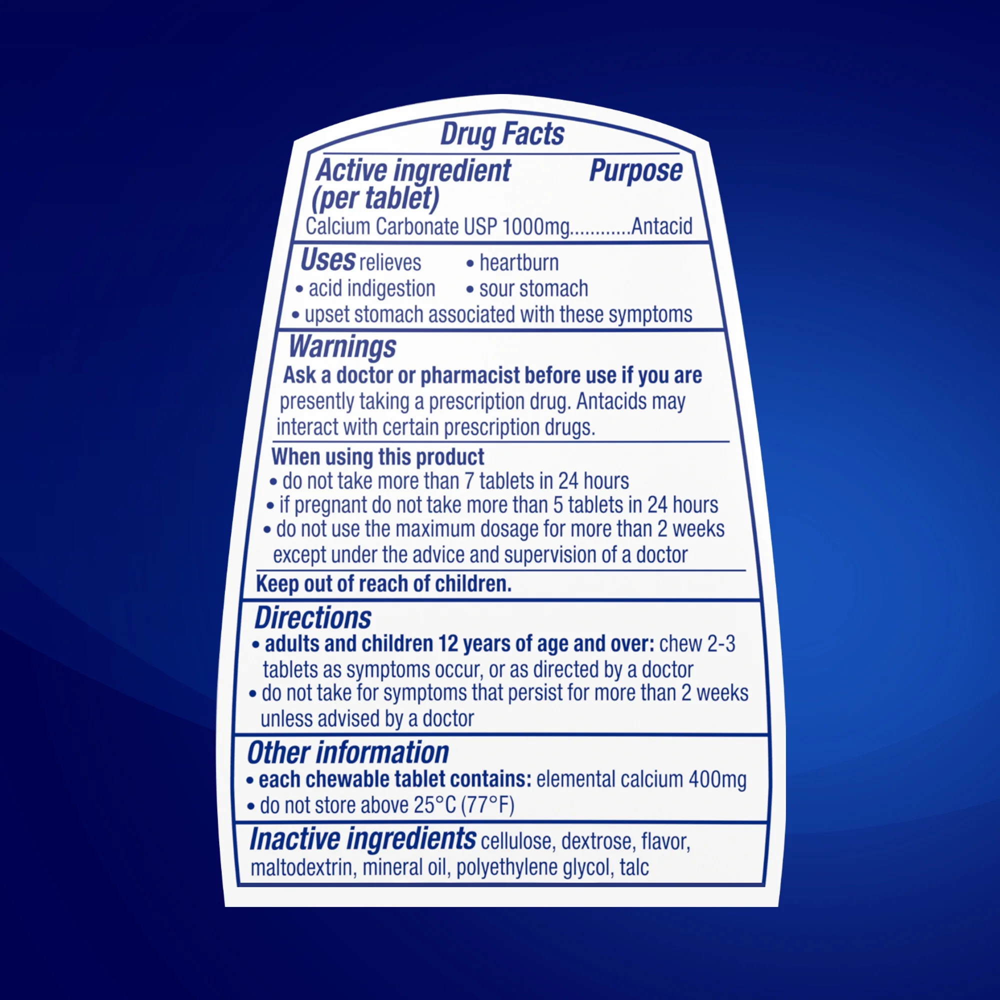 Tums Tabletas Antiácidas Masticables Extrafuertes, 72 Unidades - Imagen 2
