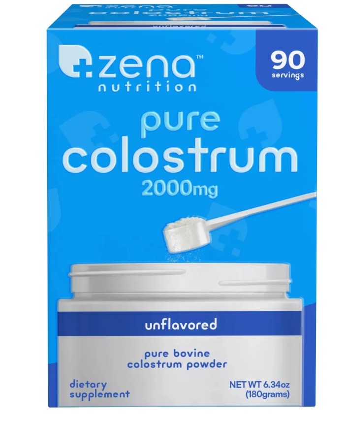 Calostro Bovino 2,000 mg, Zena Nutrition 180 Gramos