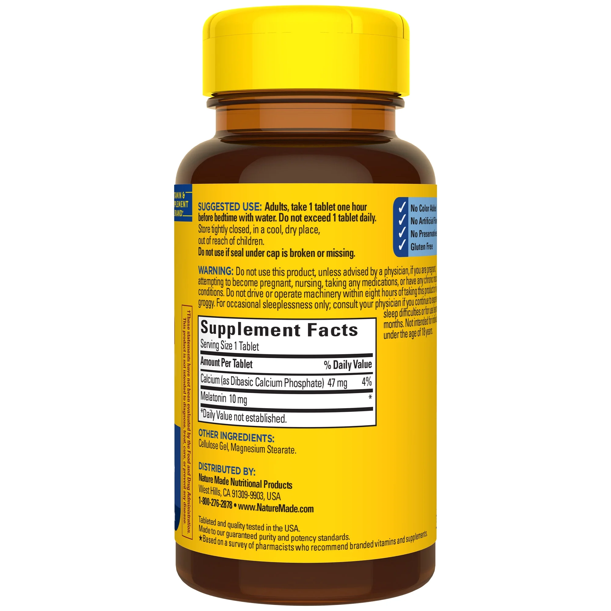 Melatonina 10mg, Nature Made, 70 Unidades - Imagen 2