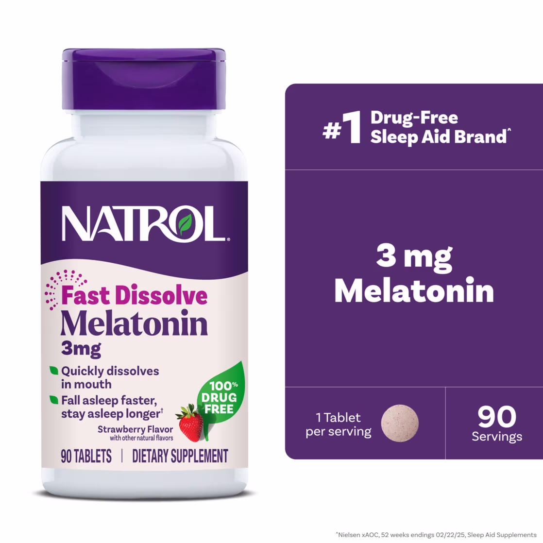 Melatonina 3Mg, Natrol, 90 Tabletas