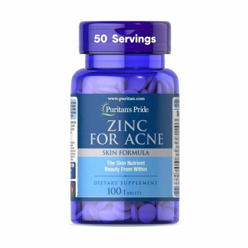 Zinc for Acne Puritan’s Pride, 100 Tabletas